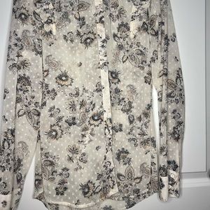Sheer floral blouse